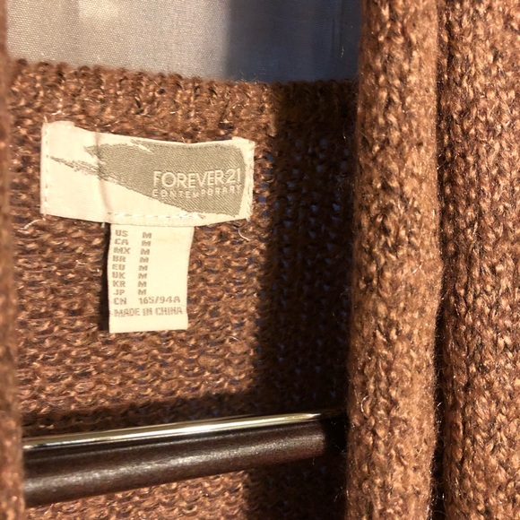 Rust Drape Front Cardigan - Picture 2 of 4